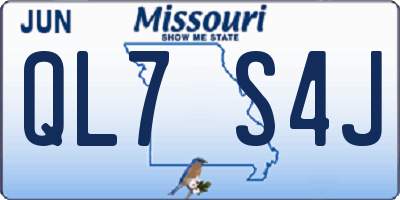MO license plate QL7S4J