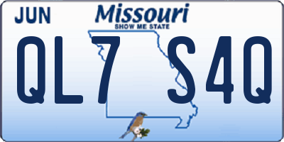 MO license plate QL7S4Q