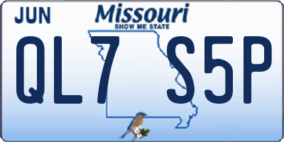 MO license plate QL7S5P