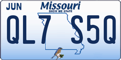 MO license plate QL7S5Q