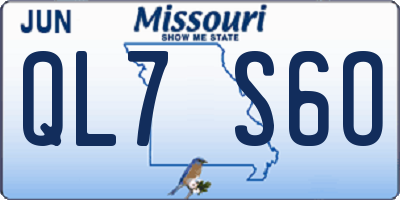MO license plate QL7S6O