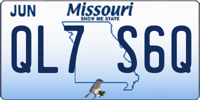 MO license plate QL7S6Q