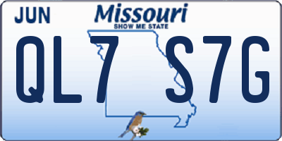 MO license plate QL7S7G