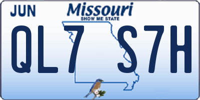 MO license plate QL7S7H