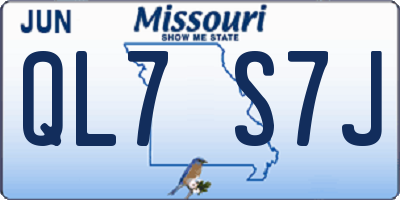 MO license plate QL7S7J