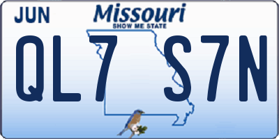 MO license plate QL7S7N