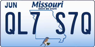 MO license plate QL7S7Q