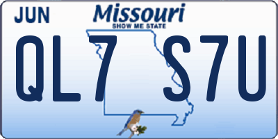 MO license plate QL7S7U