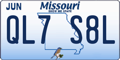 MO license plate QL7S8L