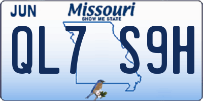 MO license plate QL7S9H