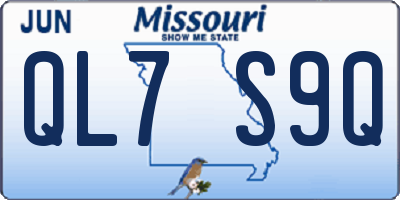 MO license plate QL7S9Q