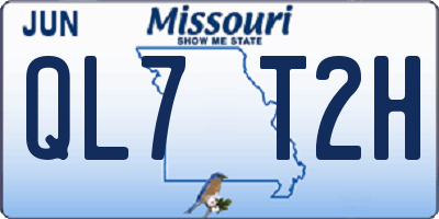 MO license plate QL7T2H