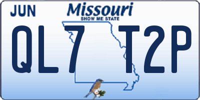 MO license plate QL7T2P