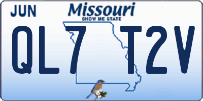 MO license plate QL7T2V