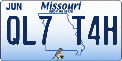MO license plate QL7T4H