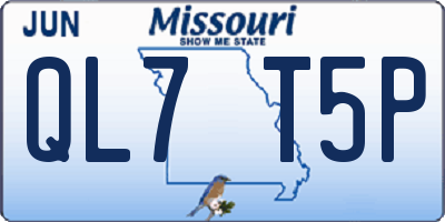 MO license plate QL7T5P