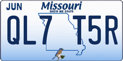 MO license plate QL7T5R