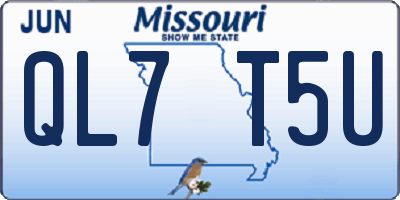 MO license plate QL7T5U
