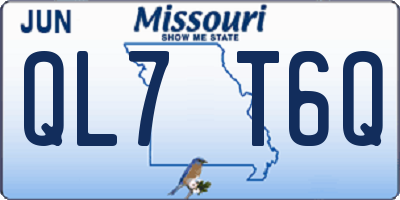 MO license plate QL7T6Q