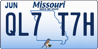 MO license plate QL7T7H