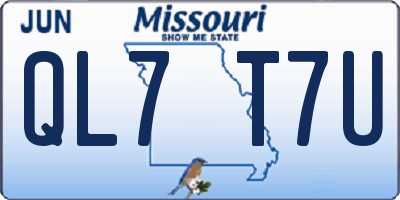 MO license plate QL7T7U