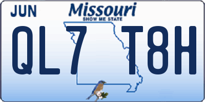 MO license plate QL7T8H