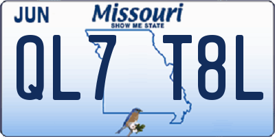 MO license plate QL7T8L
