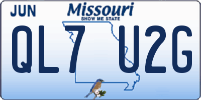 MO license plate QL7U2G