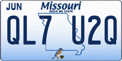 MO license plate QL7U2Q