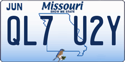 MO license plate QL7U2Y