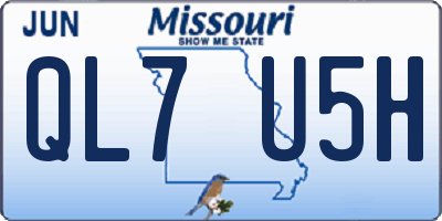 MO license plate QL7U5H