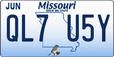 MO license plate QL7U5Y