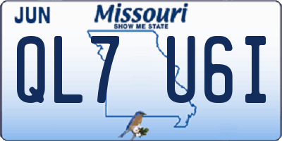 MO license plate QL7U6I
