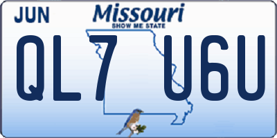 MO license plate QL7U6U
