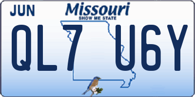 MO license plate QL7U6Y