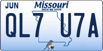 MO license plate QL7U7A