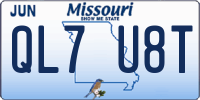 MO license plate QL7U8T