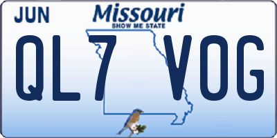 MO license plate QL7V0G