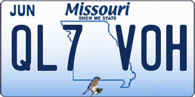 MO license plate QL7V0H