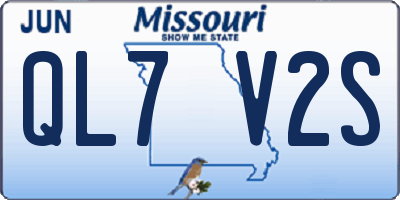 MO license plate QL7V2S