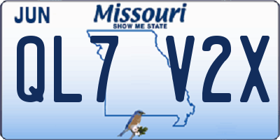 MO license plate QL7V2X