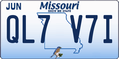 MO license plate QL7V7I