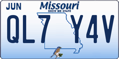 MO license plate QL7Y4V