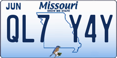 MO license plate QL7Y4Y