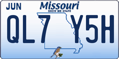 MO license plate QL7Y5H