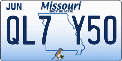 MO license plate QL7Y5O