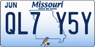 MO license plate QL7Y5Y