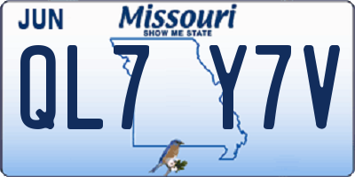 MO license plate QL7Y7V