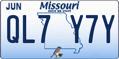 MO license plate QL7Y7Y