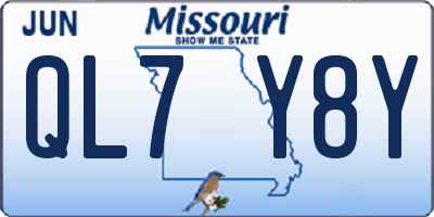 MO license plate QL7Y8Y